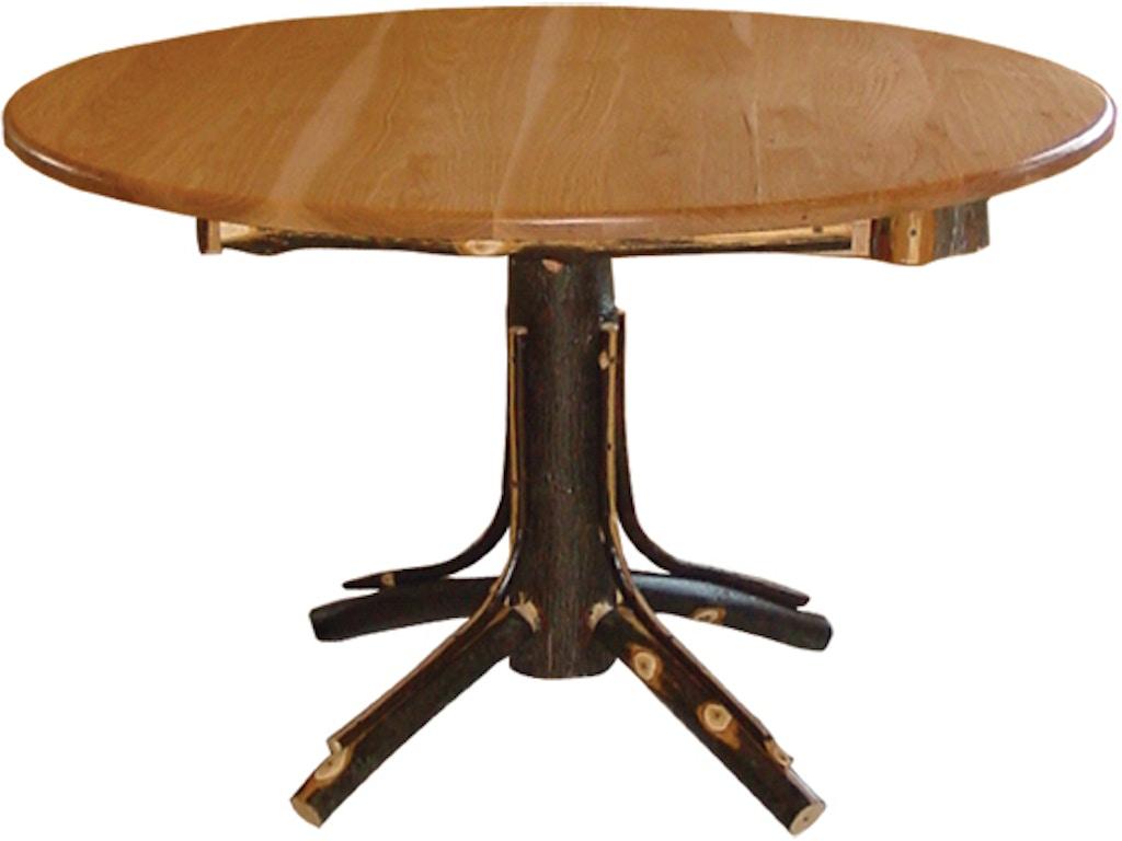 Round Hickory Dining Table 520496