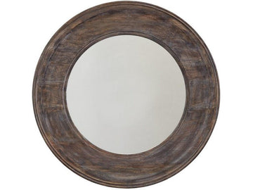 Round Wood Framed Mirror 531446