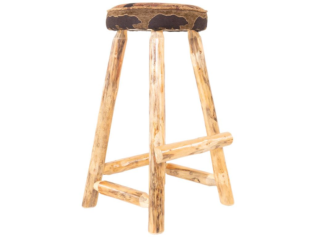 Rustic Red Pine 30" Barstool - Grizzly Apache - Retreat Home Furniture