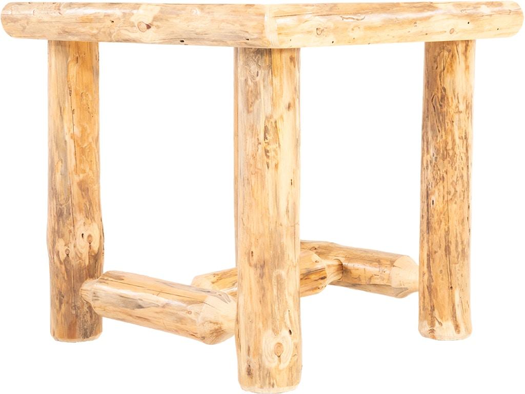Rustic Red Pine End Table
