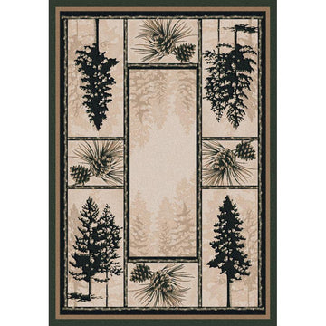 Stoic Forest - Forest-CabinRugs Southwestern Rugs Wildlife Rugs Lodge Rugs Aztec RugsSouthwest Rugs