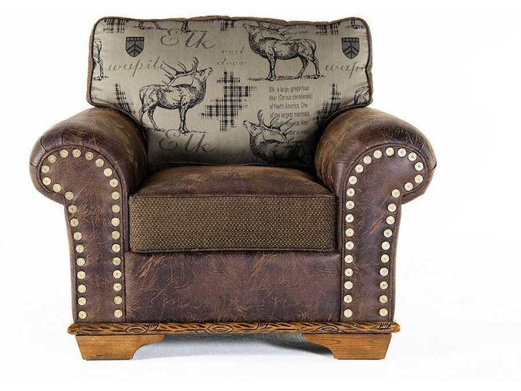 Whitetail Ridge Loveseat with Bullet Nailheads