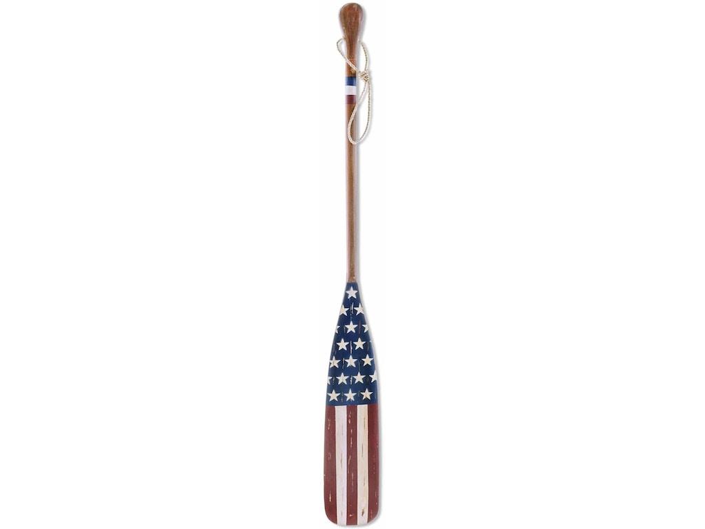 Wooden Oar American Flag